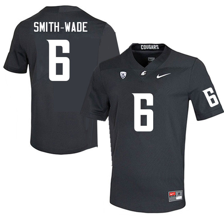 Men #6 Chau Smith-Wade Washington State Cougars College Football Jerseys Sale-Charcoal - Click Image to Close